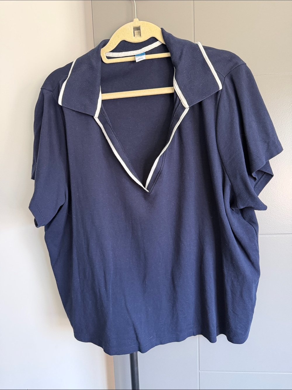 Old Navy Navy Short-Sleeve Polo Tee with White Trim